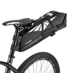 Bolsa plegable trasera para ciclismo, reflectante, resistente al agua, de gran capacidad 