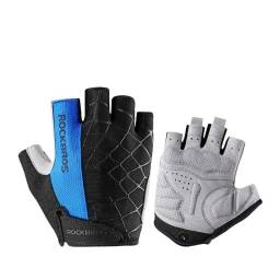 Guantes para ciclismo a prueba de golpes, equipamiento transpirable, de medio dedo