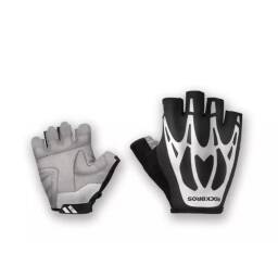 Guantes de bicicleta de medio dedo con almohadilla antichoque ROCKBROS